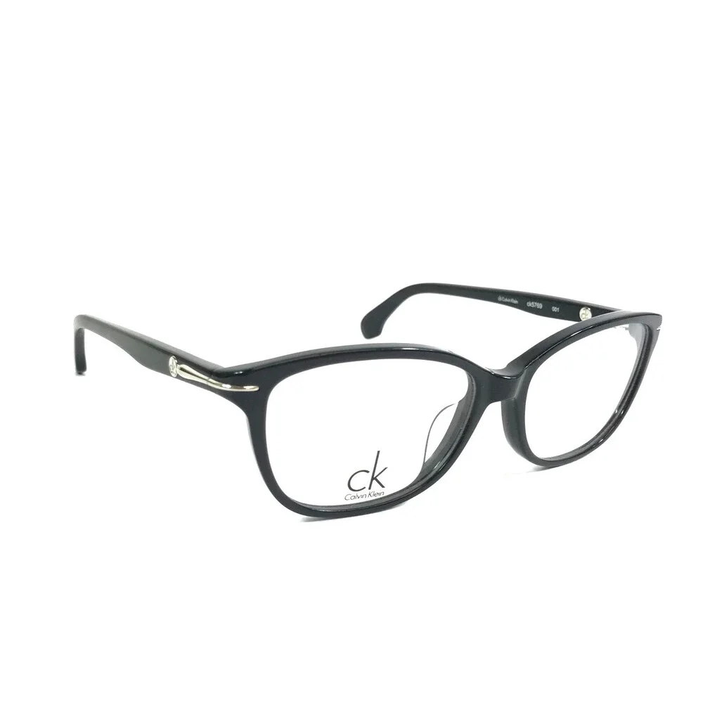 Calvin Klein Eyeglasses Frame ck5769 001 Black Silver Cat Eye Full Rim 51-15-135